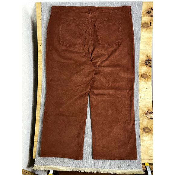 Old Navy Sky-Hi Rise Corduroy Pants Womens 48"X34" Burnt Orange Wide Leg Stretch - Picture 8 of 15